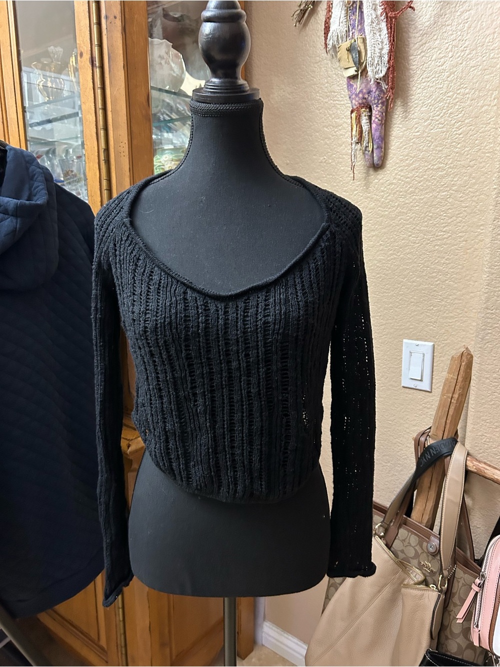 Divided Black Ribbed V-Neck Sweater